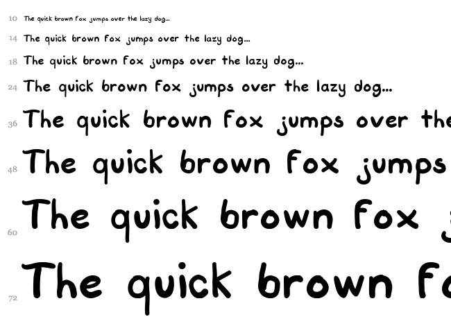Script Soft font waterfall